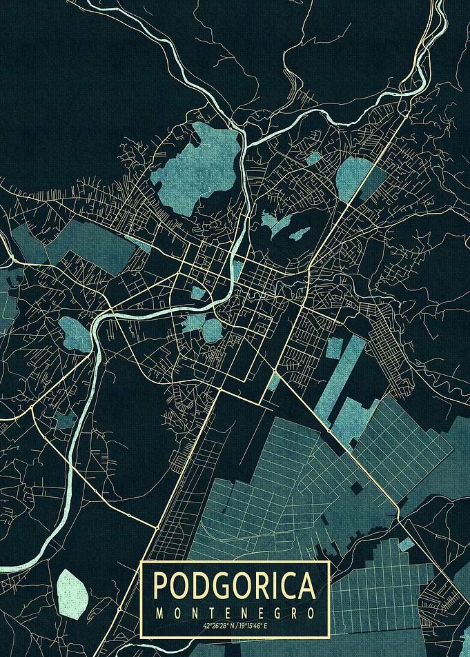Podgorica City Map Summer