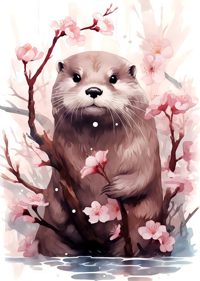 Cherry Blossom Otter