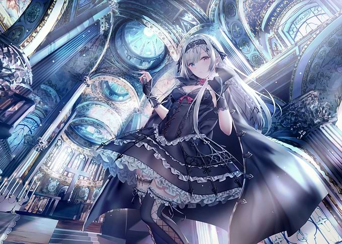 Luminous gothic girl