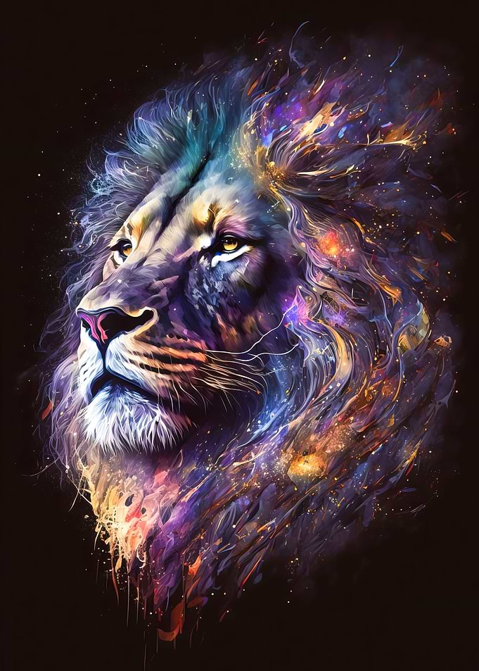 Lion Face cosmic Galaxy