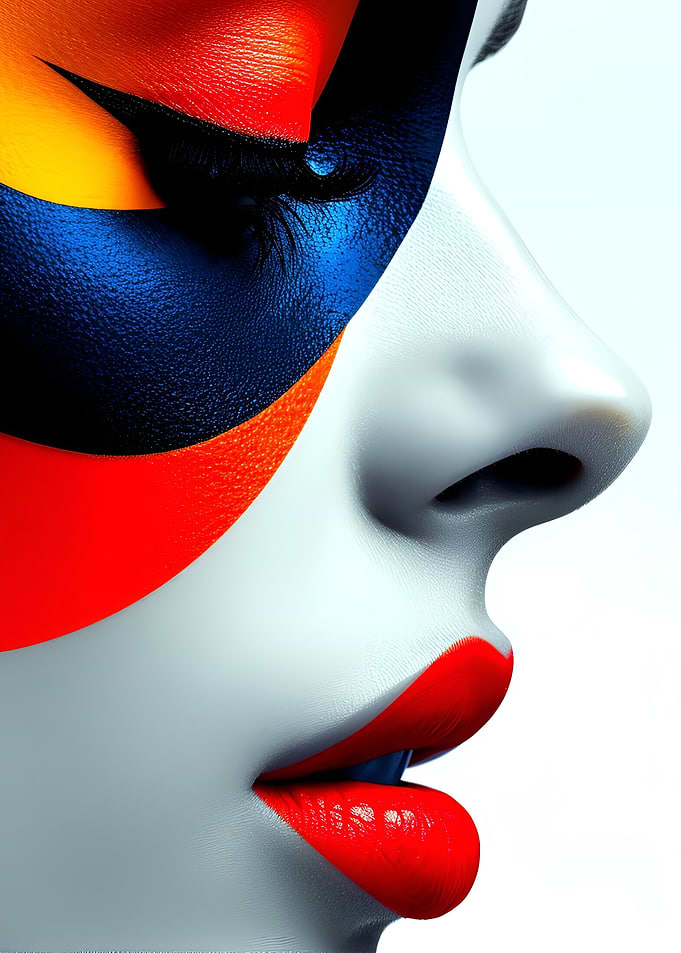 Color Beauty Model Face