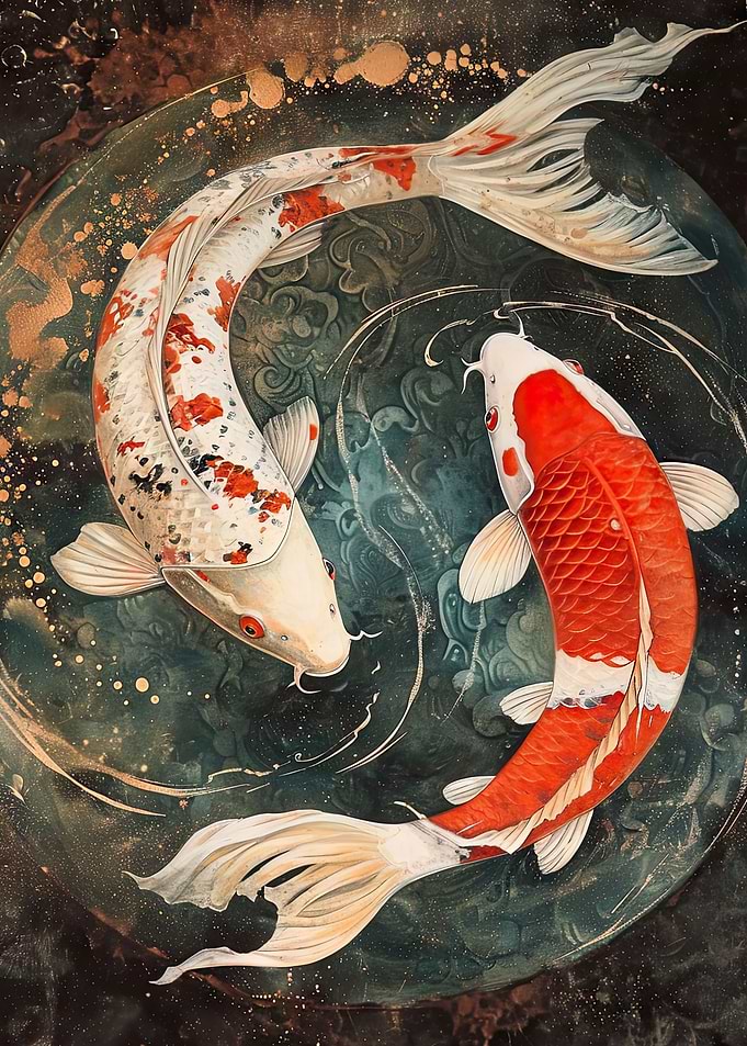 Koi carp end blossom