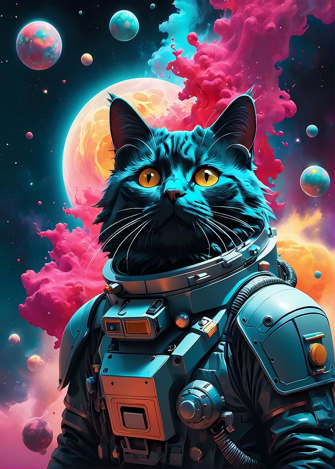 Cat Cosmic Space
