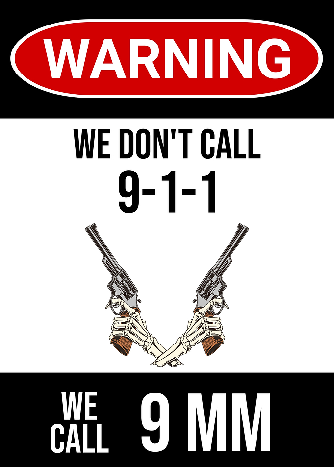 911 FUNNY SKELETON GUNS