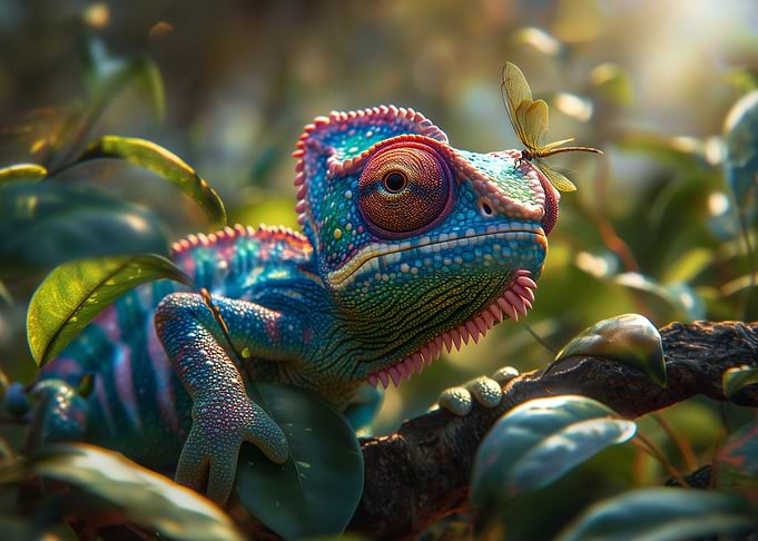 Colorful chameleon