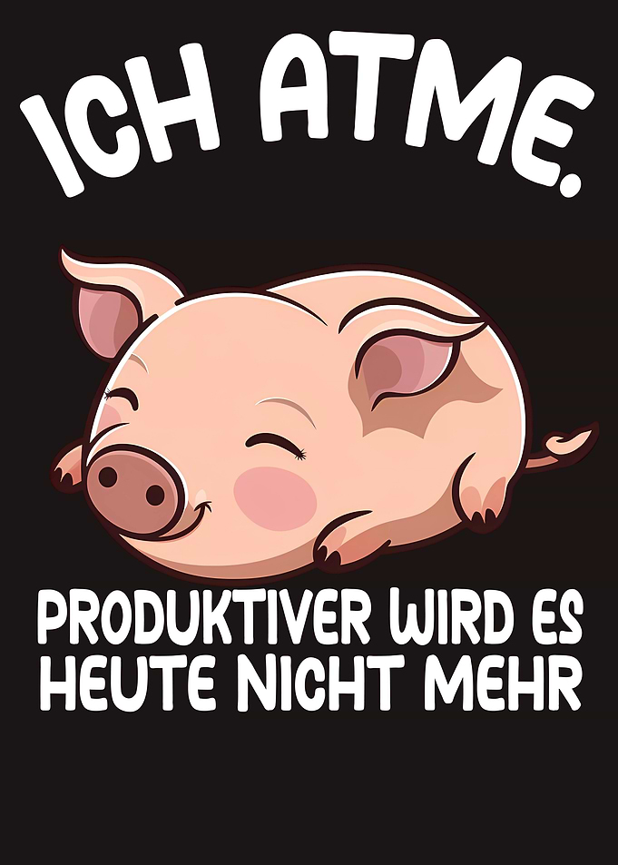Schwein Faul Faulheit