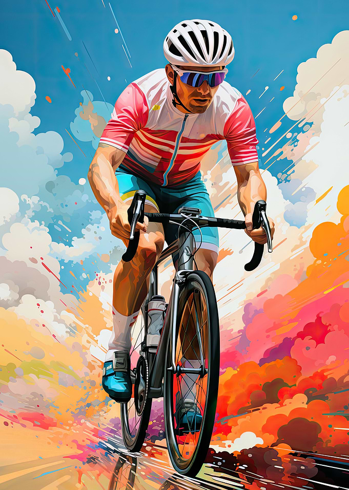 Cycling sport art