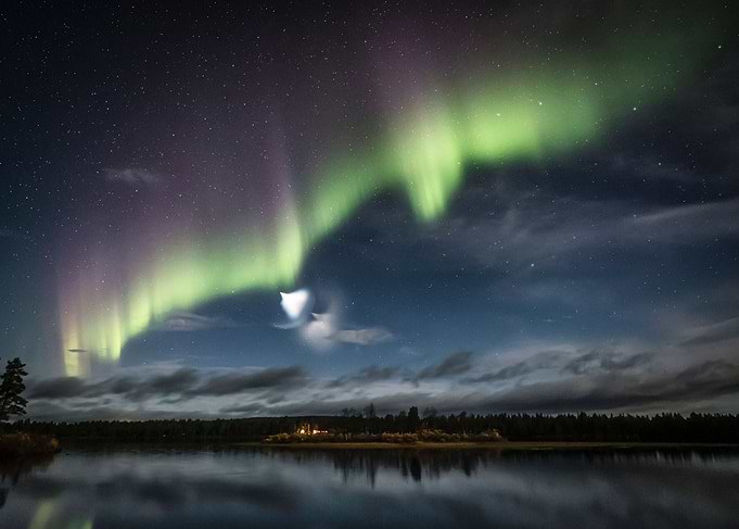 Atlas V Rocket and Auroras