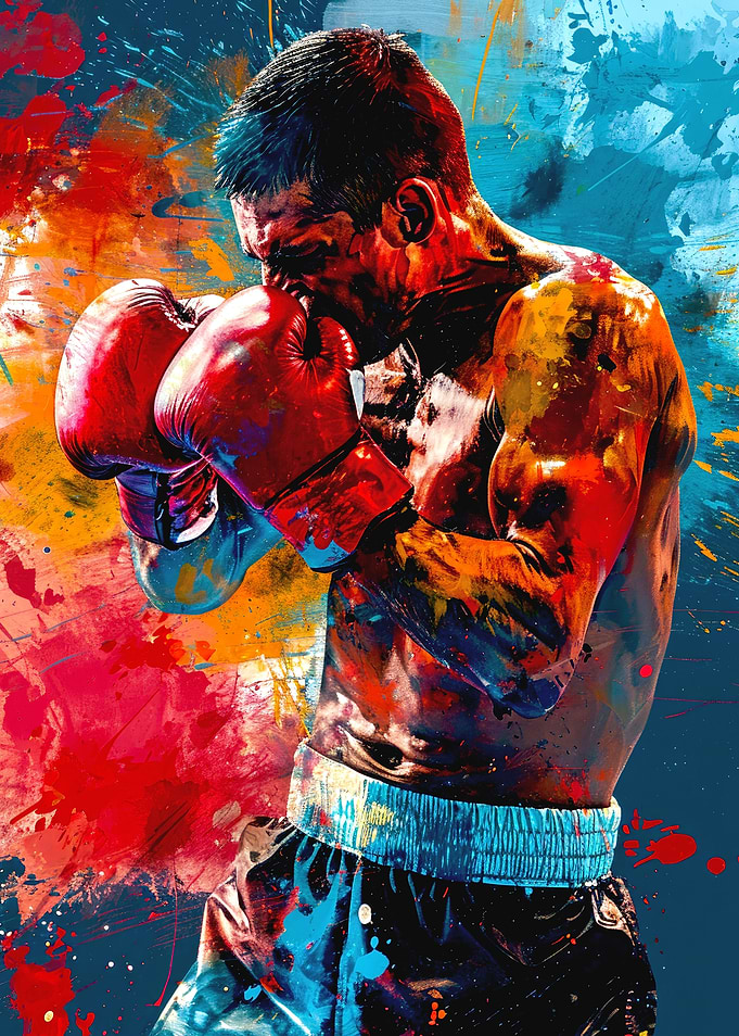 Boxing sport art