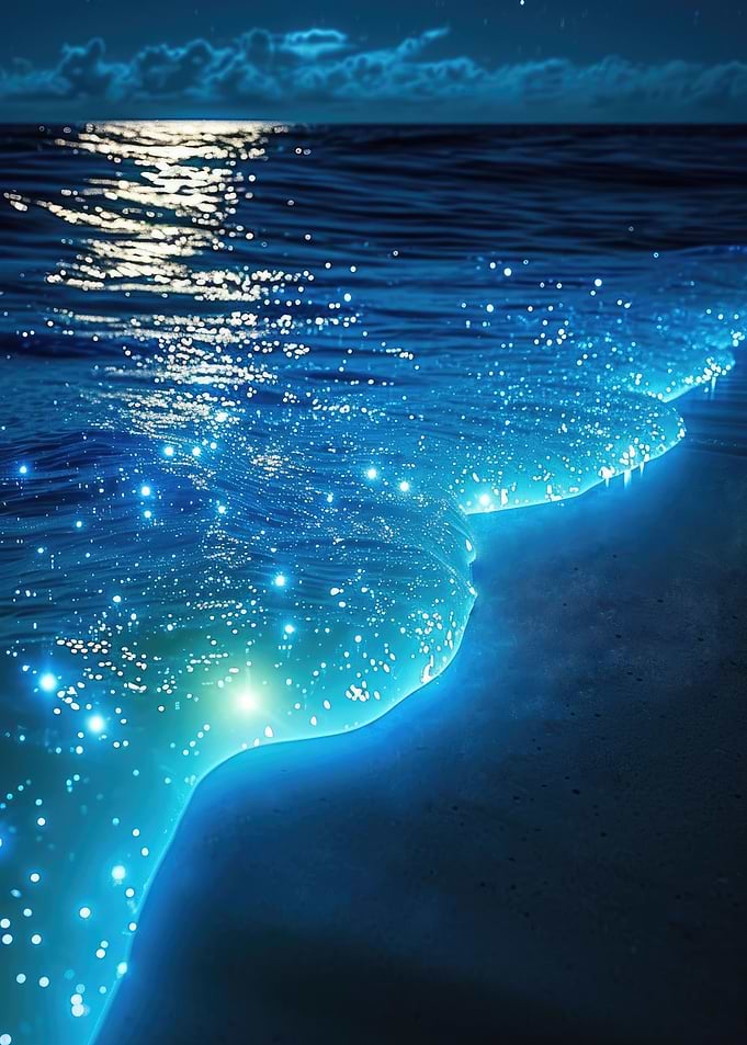 Blue Glowing Beach