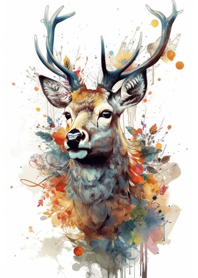 Deer Watercolor