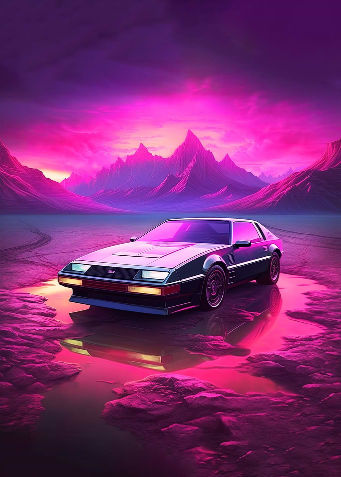 Car Neon Synthwave
