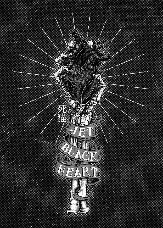 Skull Hand Black heart