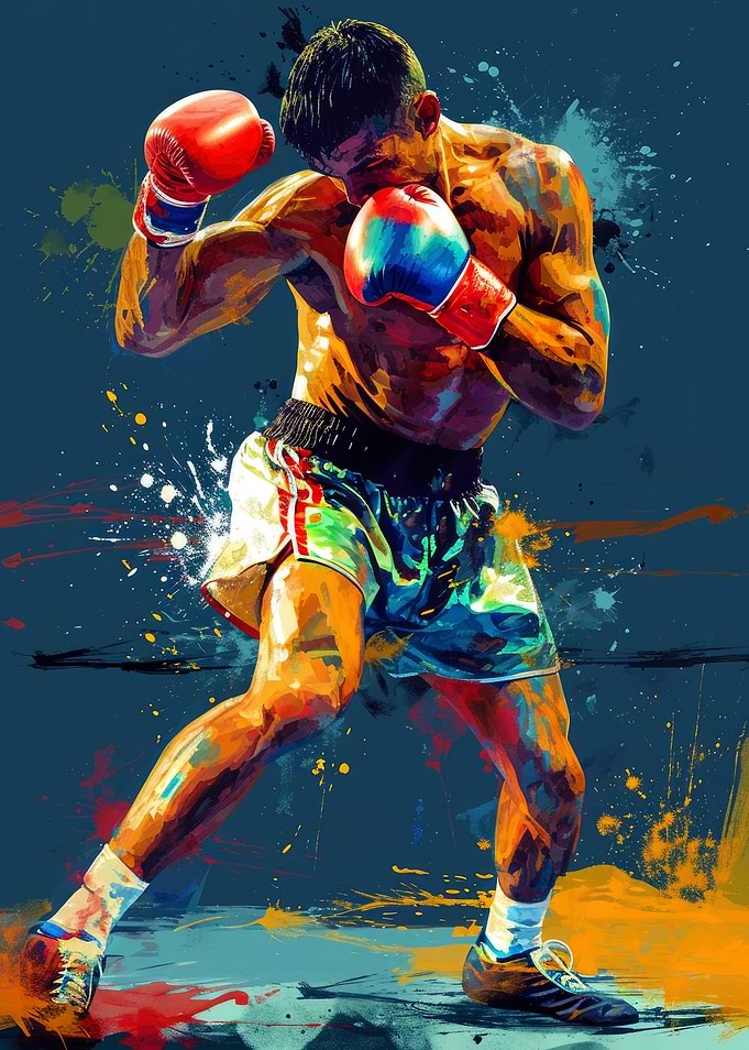Boxing sport art