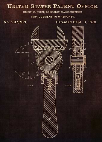 Blueprint poster brown Ant
