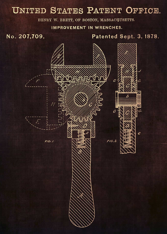Blueprint poster brown Ant