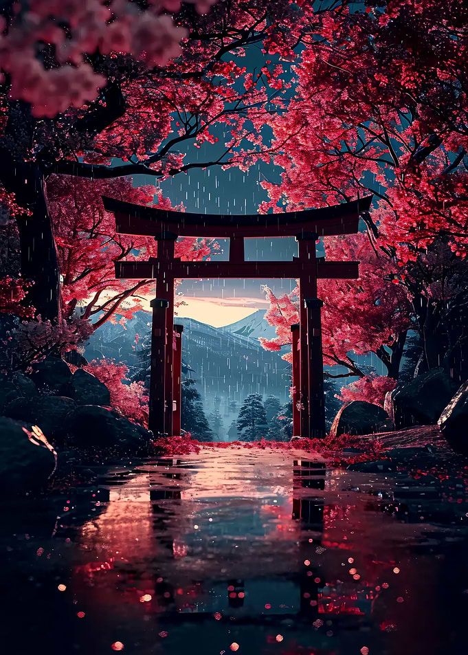 Cherry Blossom Torii Gate