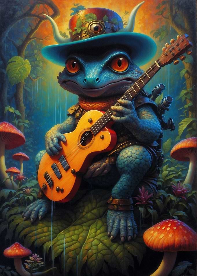 Surreal Psychedelic Lizard