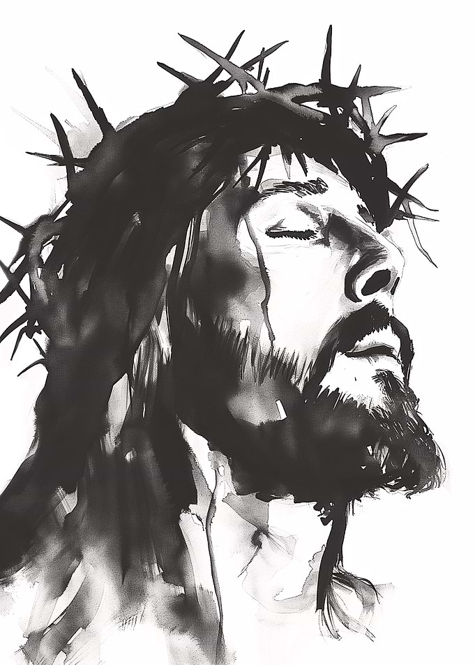 Jesus Christ Ink Painting