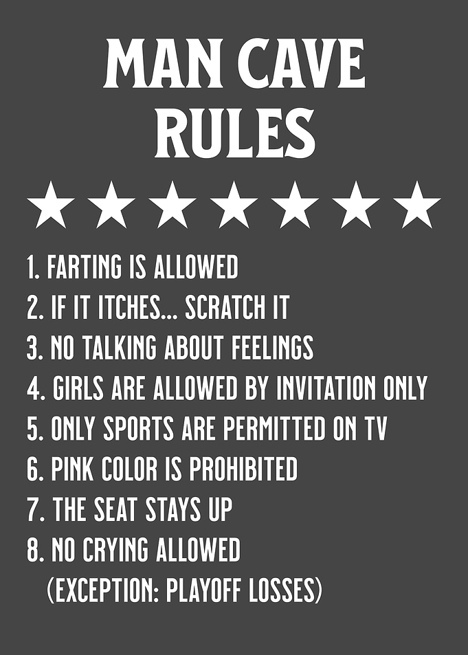 MAN CAVE RULES STARS