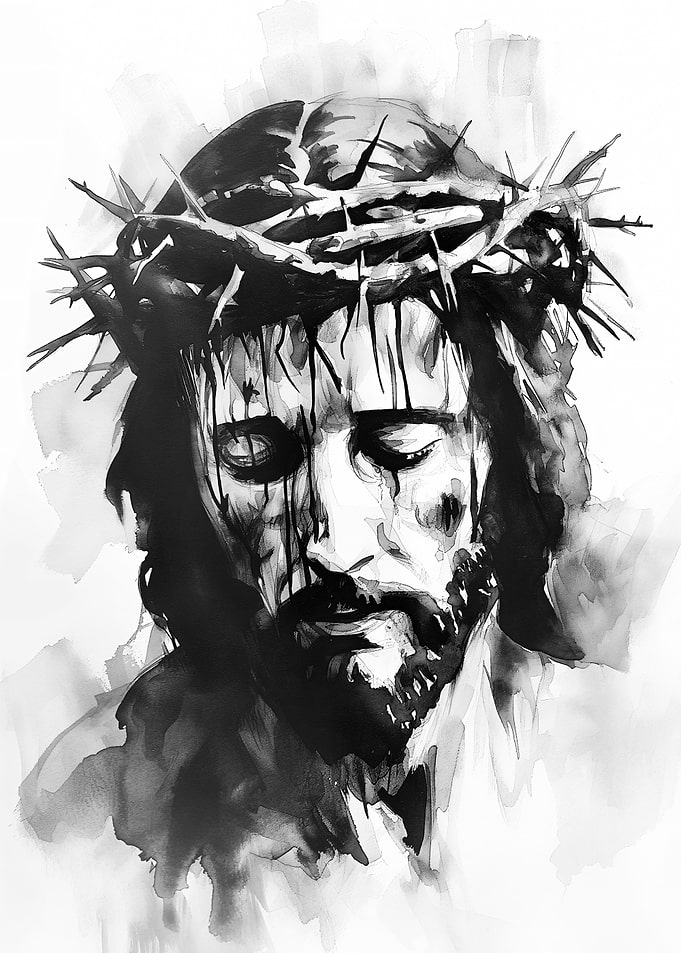 Jesus Christ Ink Painting