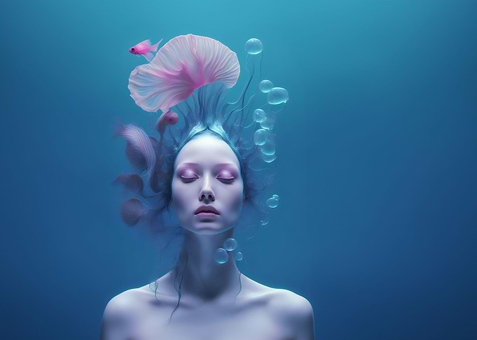 Beautiful sea Goddess