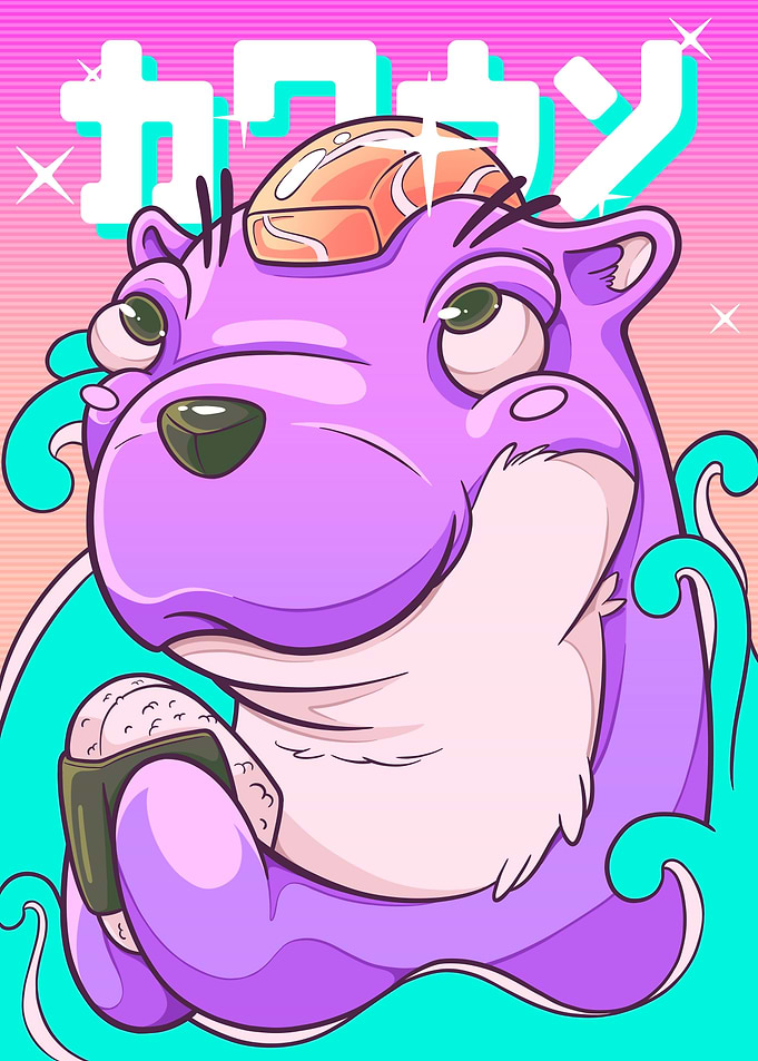 Kawauso Vaporwave Otter