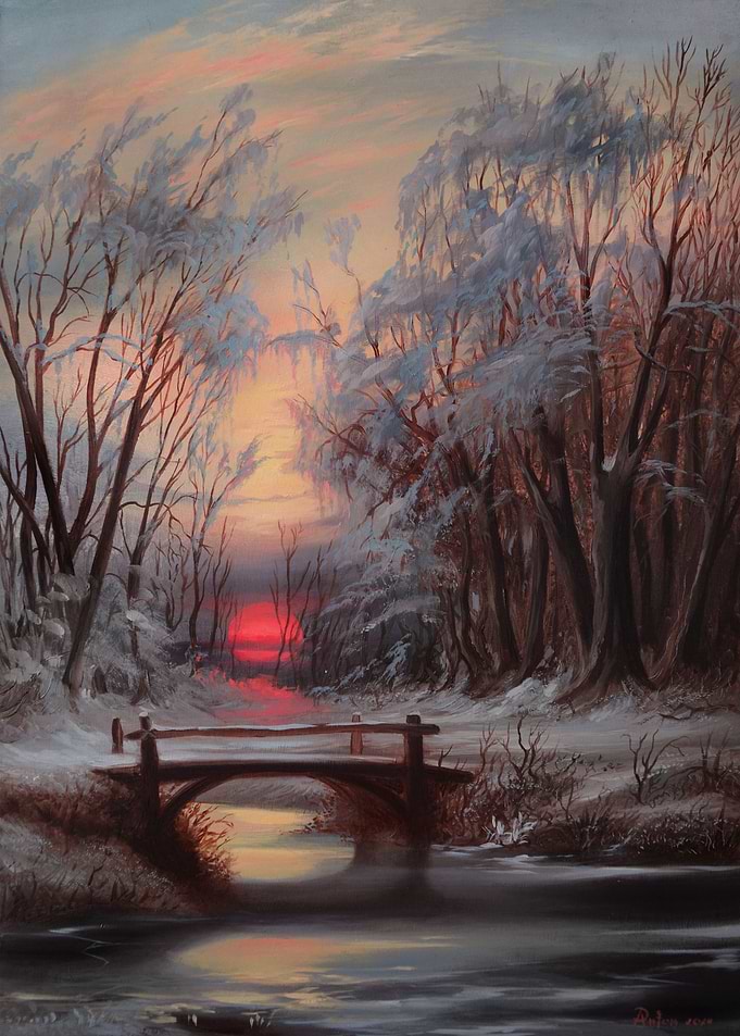 Winter sunset