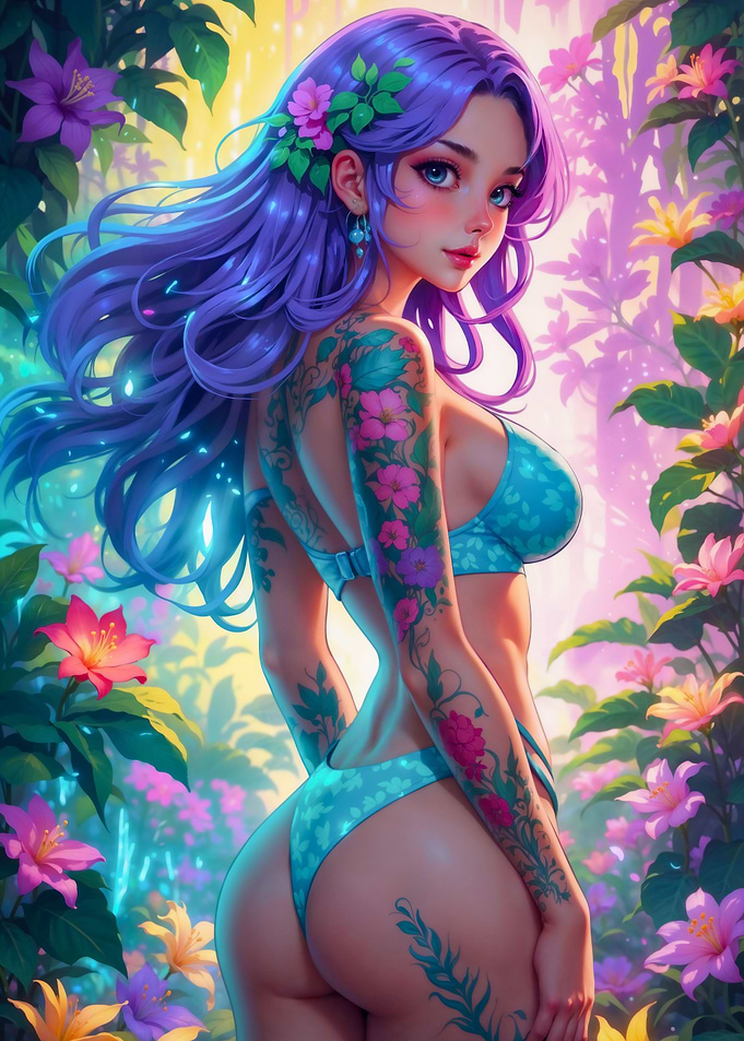 Sexy Anime Tattoo Girl