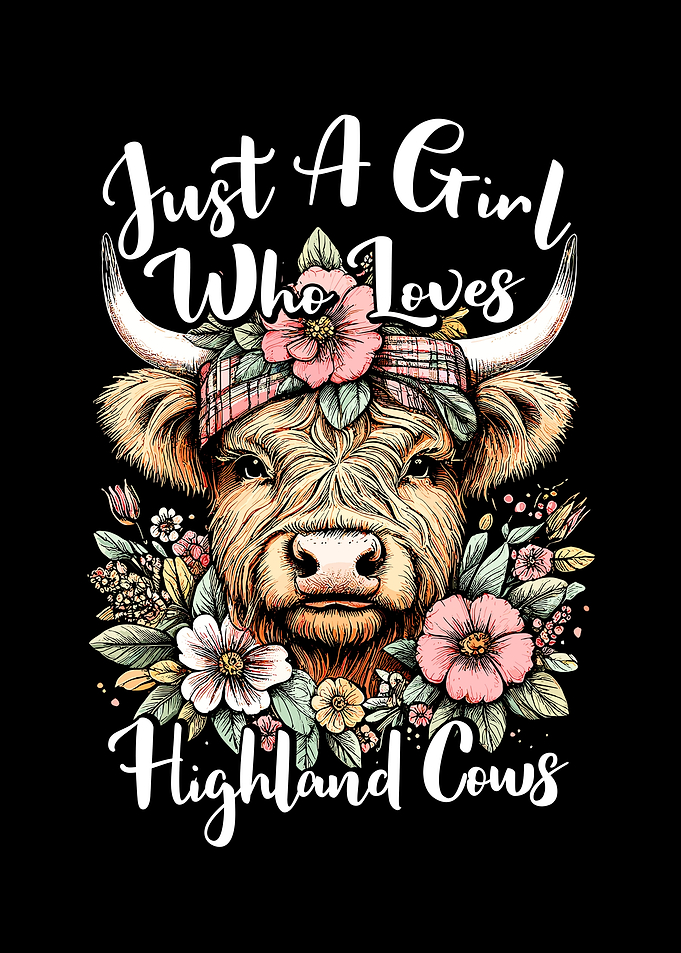 Girl Loves Highland Cows