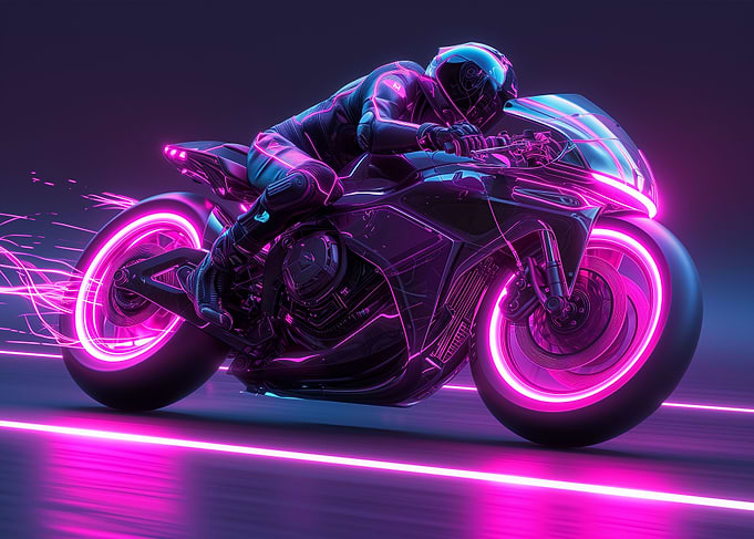 Neon Bike Rider 3