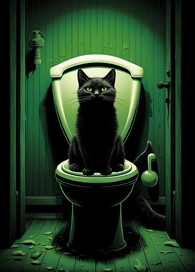 Black Cat toilet
