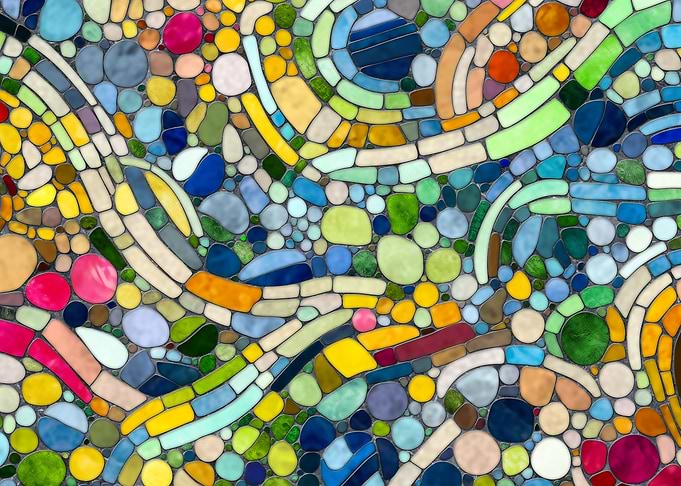Colorful Pebbles Mosaic