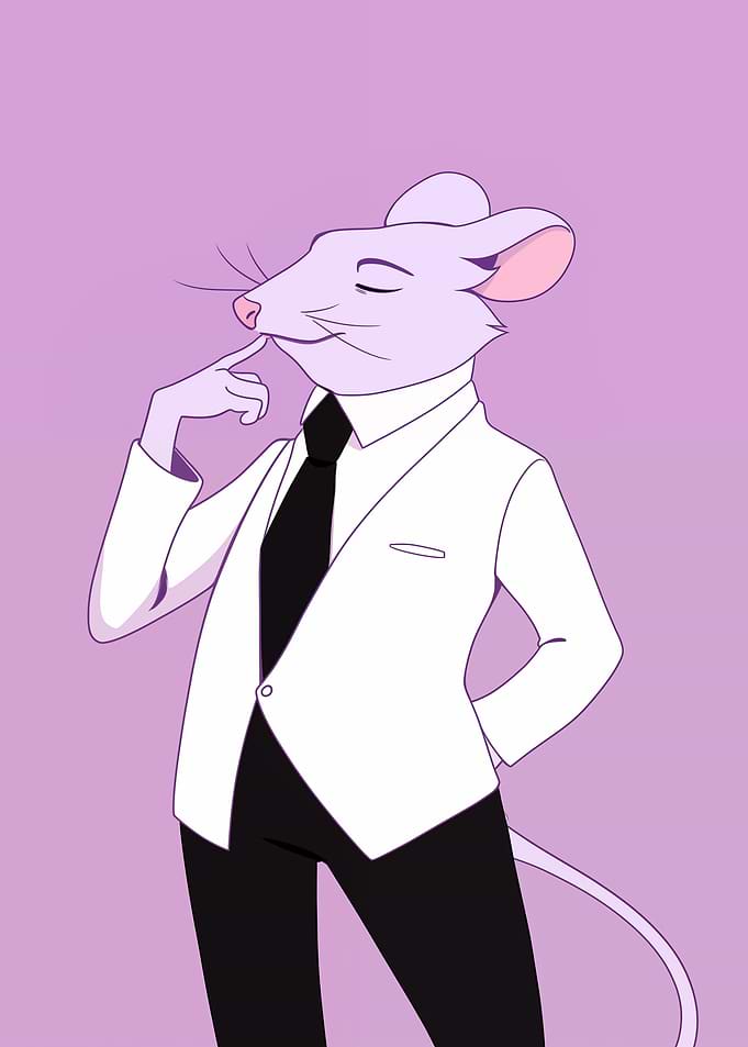 Business Rat Man in a Suit