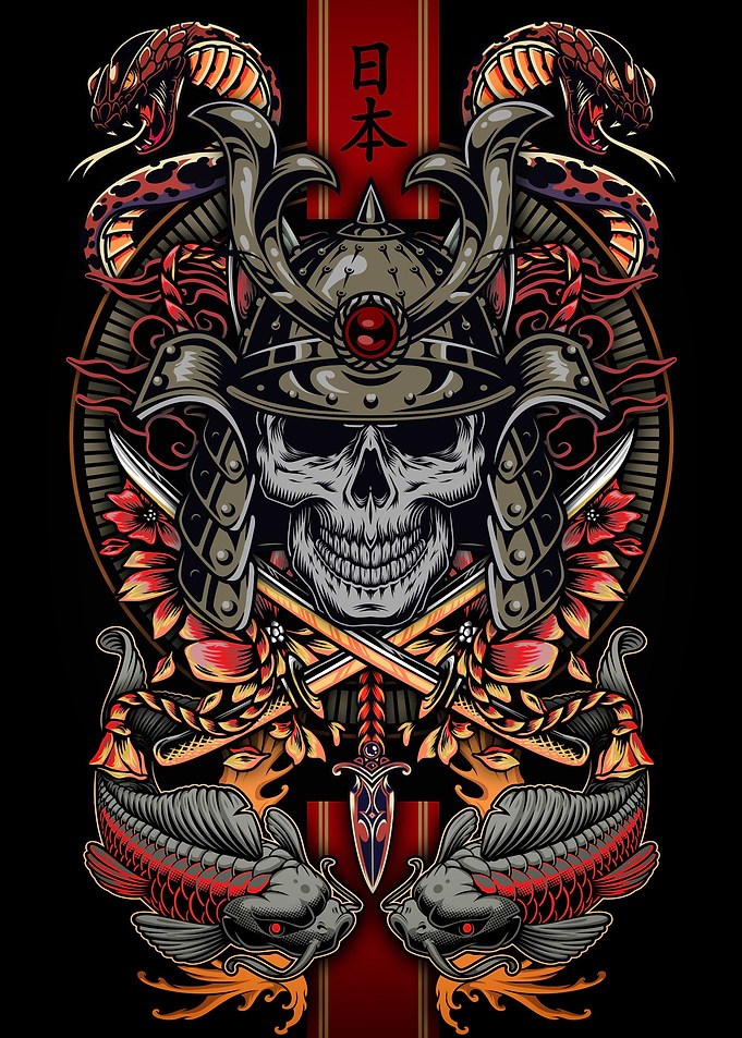 Japanese Skull Art