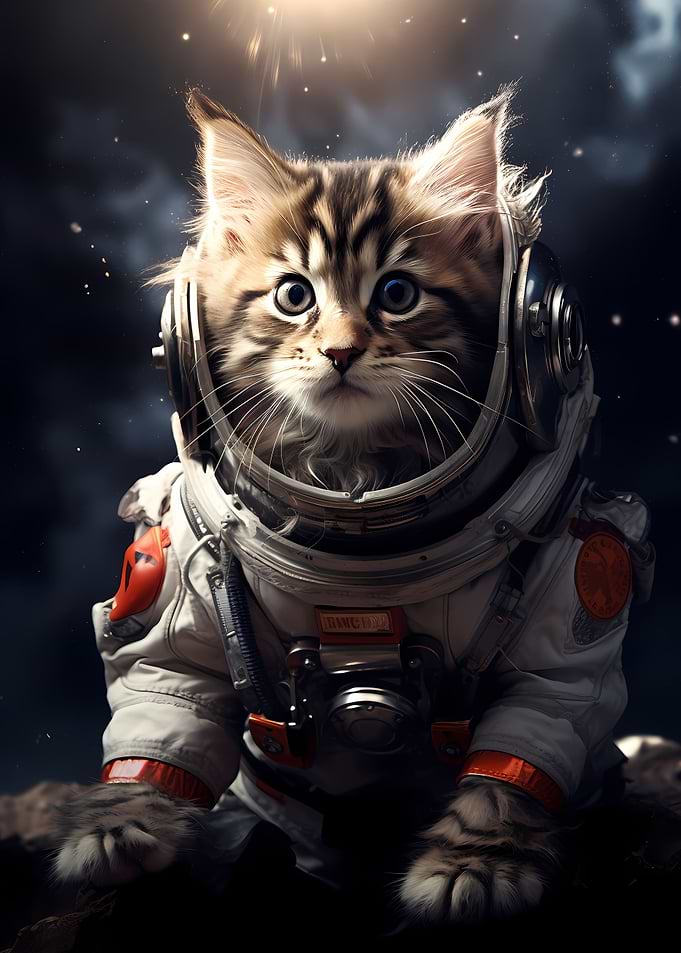 Astronaut Maine Coon Cat
