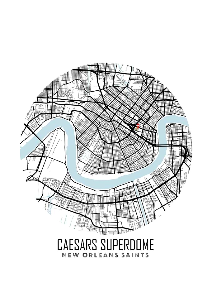 Caesars Superdome Map