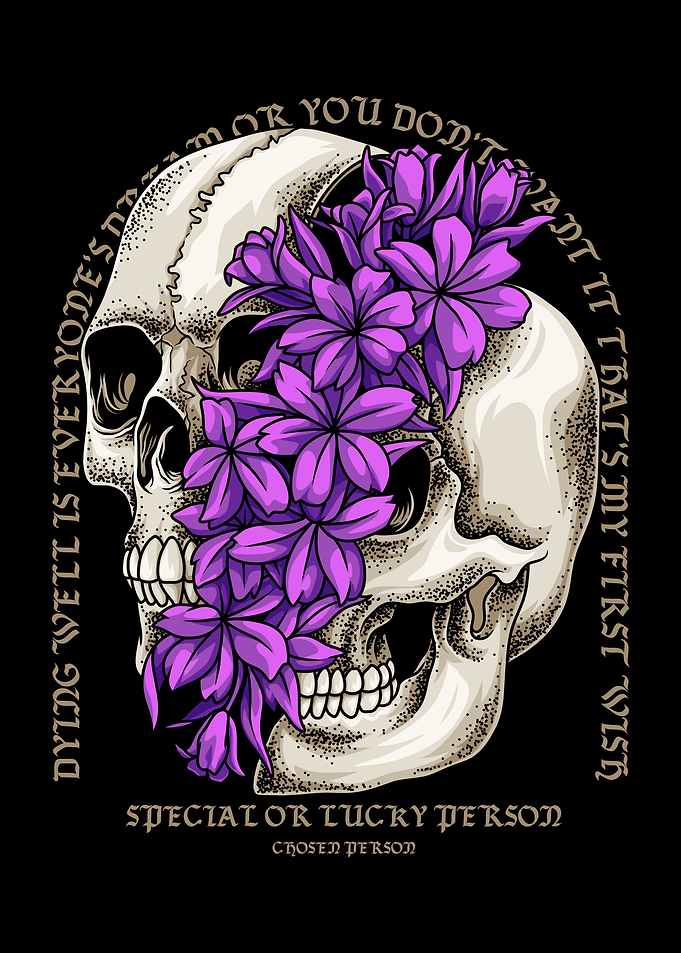 Floral Skull With Text