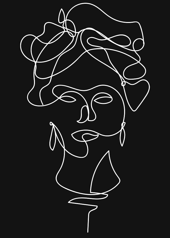 One Line Art Woman