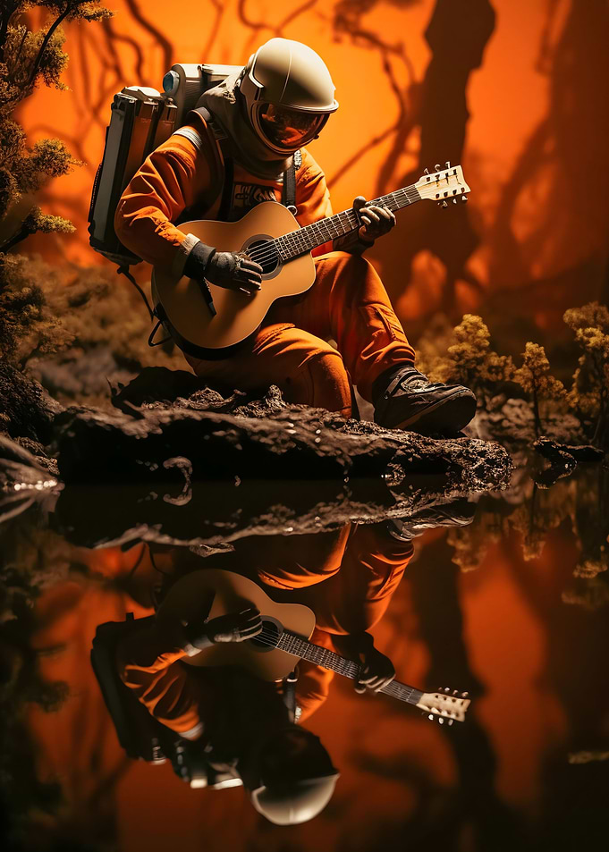 astronaut guitar