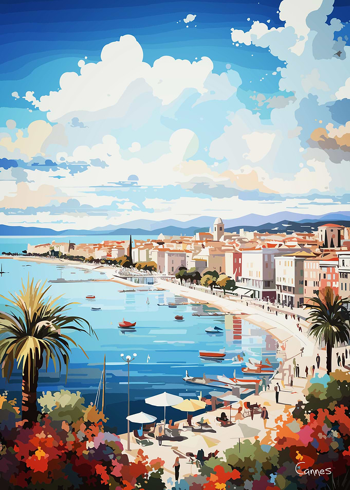 Cannes Promenade painting