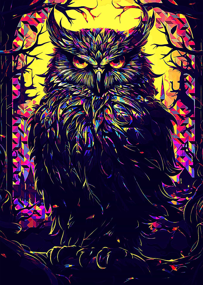 Owl pop art