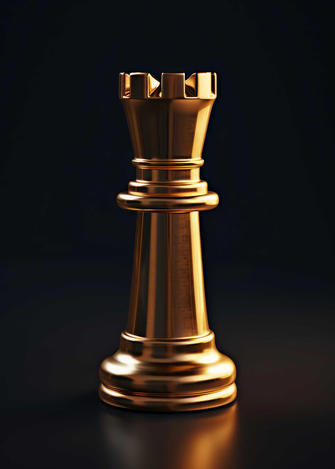 Chess 3D Dark Gold