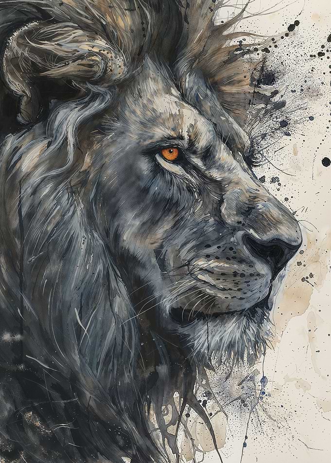 Majestic Lion Gaze