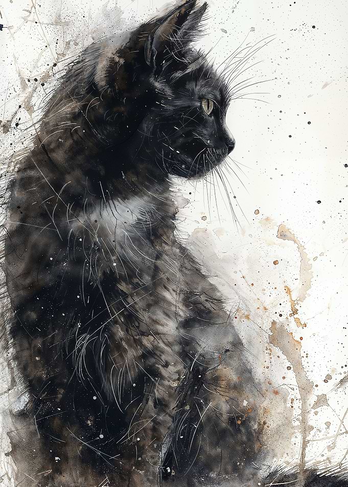 Noir Feline Elegance