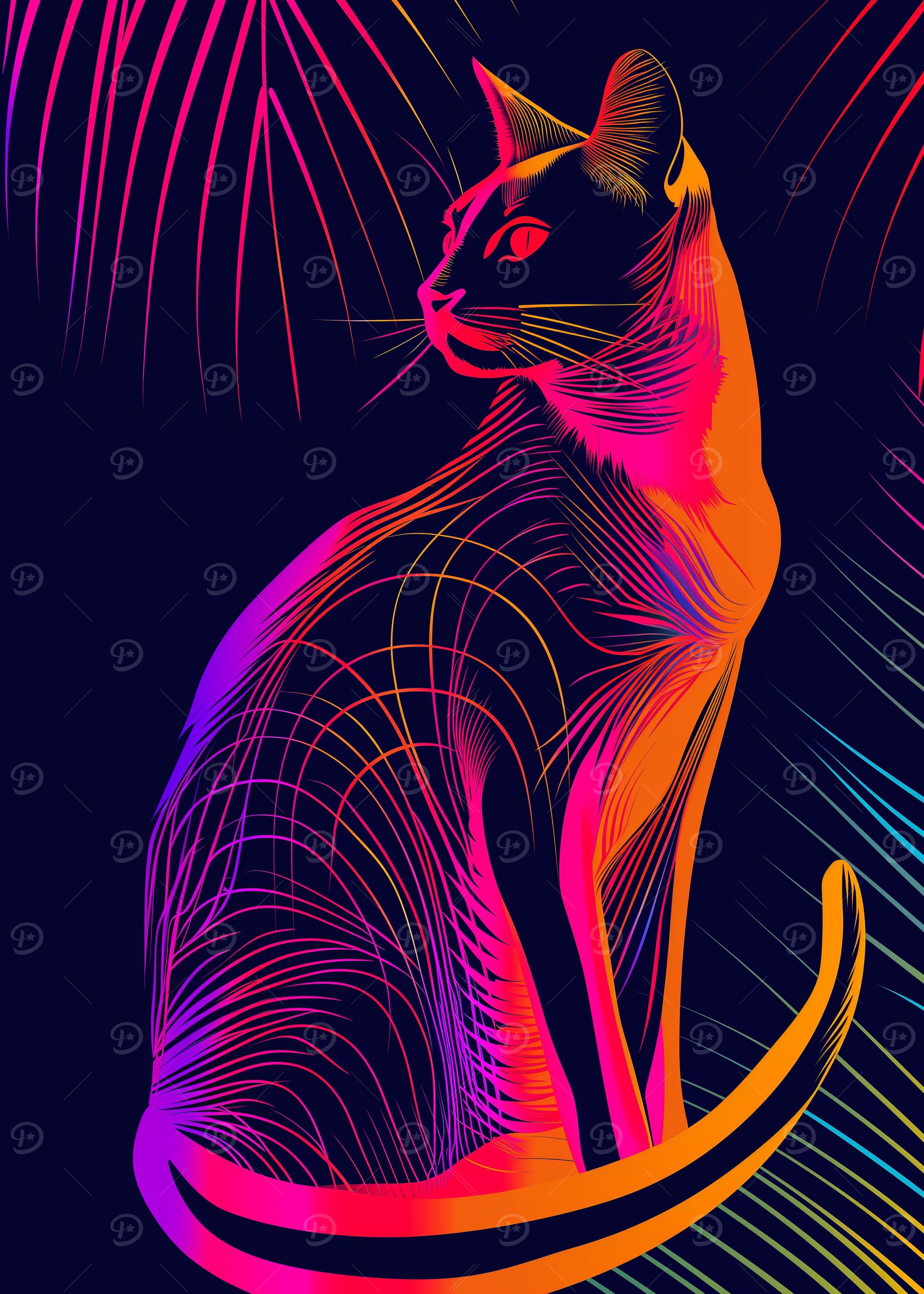 Neon Cat Radiance