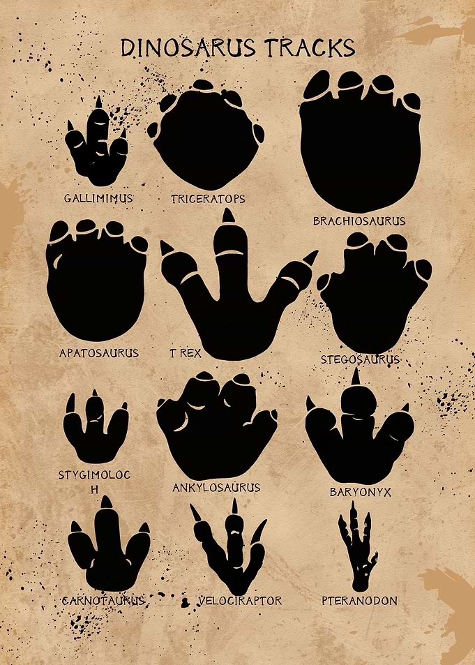 Vintage Dinosaurs foot