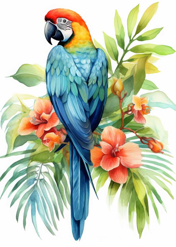 Colorful Bird Watercolor
