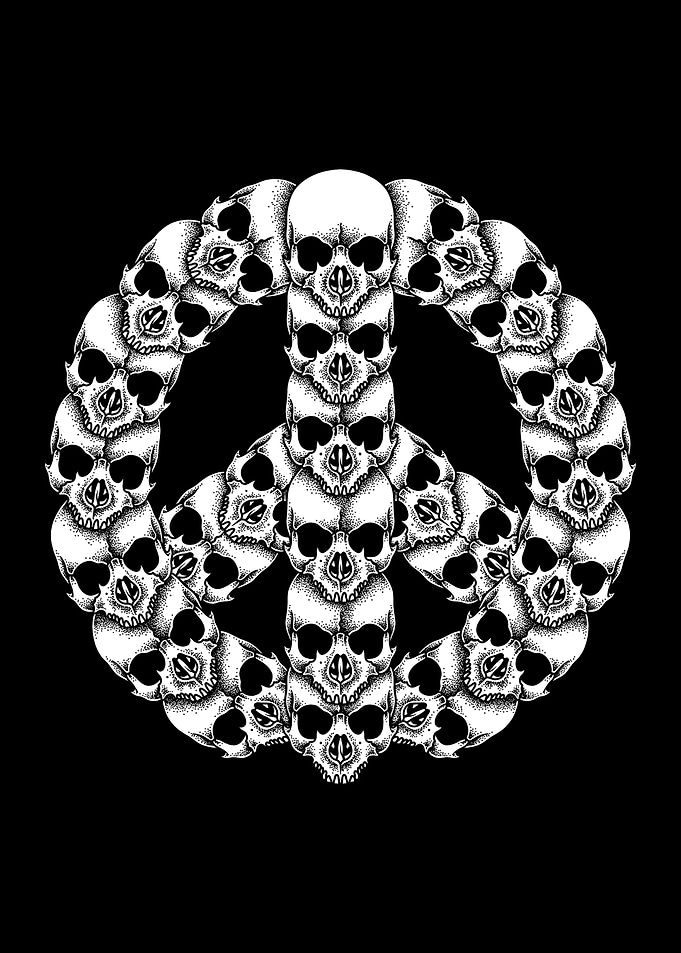 Skulls Peace Sign