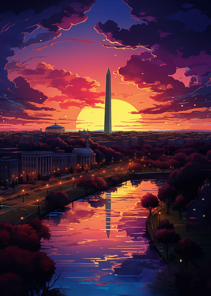 Washington Monument Sunset